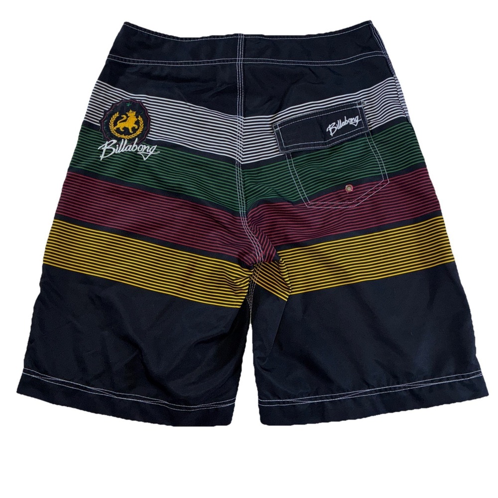 Billabong Rasta Embroidered Patch Y2K VTG Board Shorts Men's Size 31